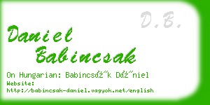 daniel babincsak business card